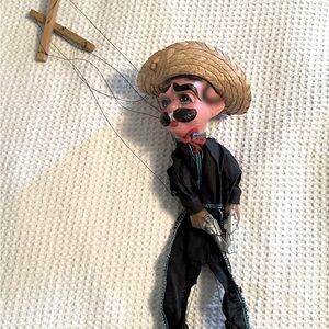 Hand painted Vintage Marionette from Mexico
